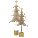 Mascagni Casa - Abete in metallo con base in legno grande oro - immagine 2