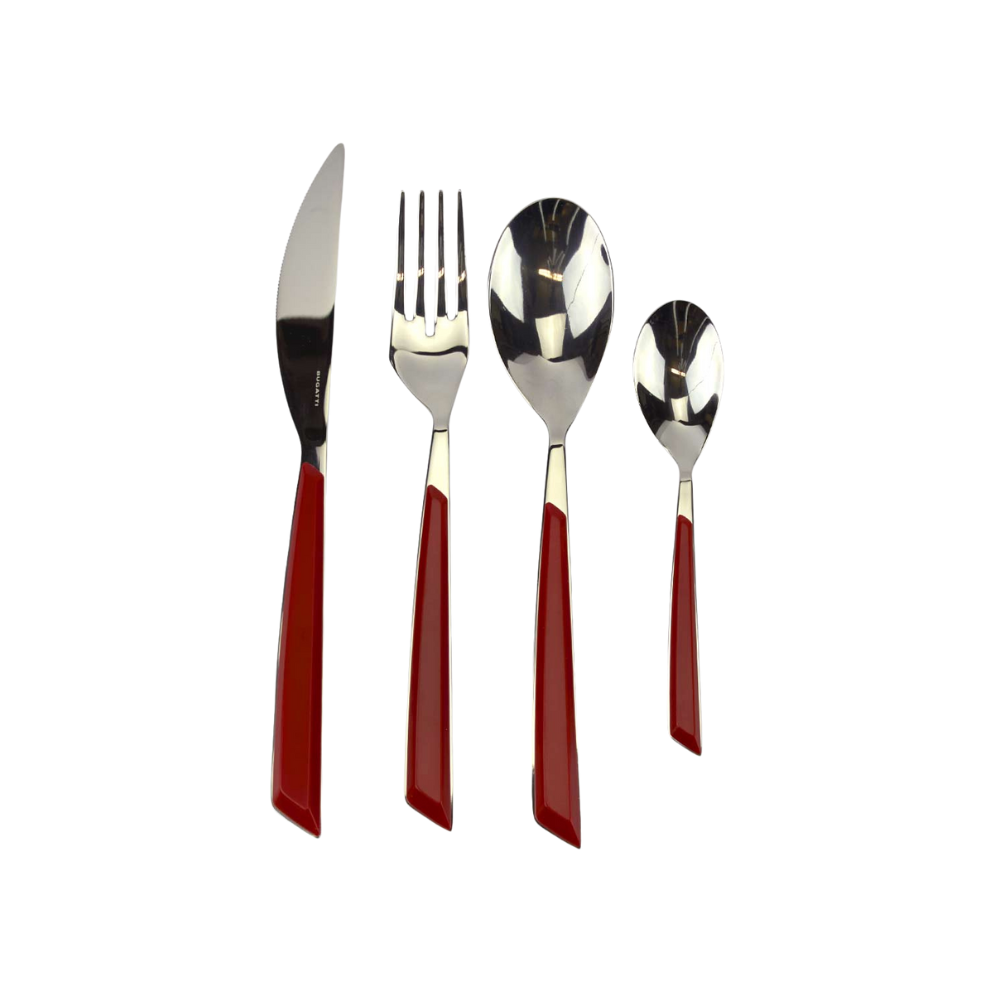 1_0e1289b8-1019-4bd9-9dfd-dd2659b3bb31 Bugatti - Posate Grace Rosso 24pz - immagine 1