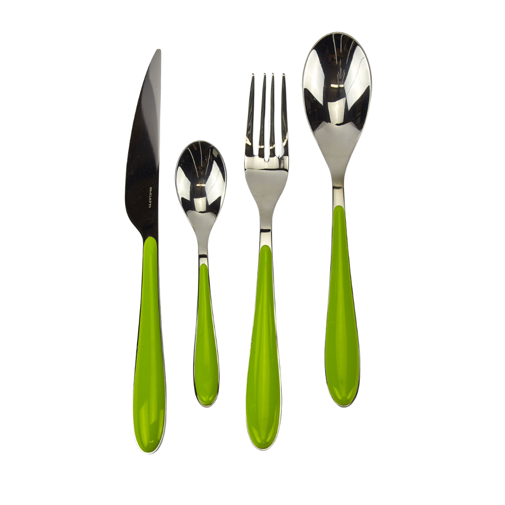1_499234c0-5f96-4d10-9e4d-979b04556753 Bugatti - Posate Gioia Verde 24pz - immagine 1