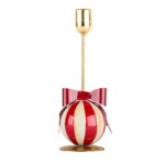 Magnifique Maison - Porta candele metallo bianco rosso fiocco rosso