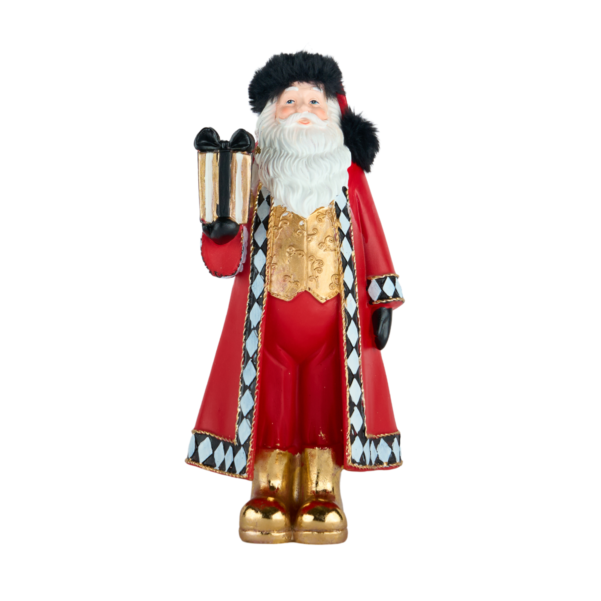 43 Magnifique Maison - Babbo Natale con pelliccia nera e regalo - immagine 1