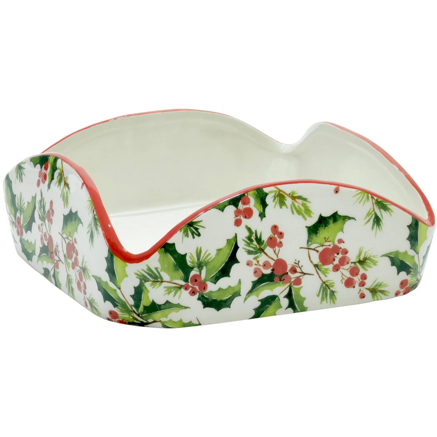 510251_57ad45ba-6405-46cb-8445-bfa45c884726 Vestiamo casa - Portatovaglioli Natalizio con decoro agrifoglio - immagine 1