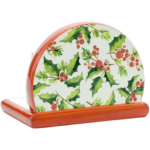Vestiamo casa - Portabicchieri natalizio con decoro agrifoglio