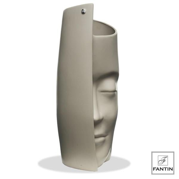 60223TO_0_pr Fantin argenti -Vaso Ceramica Volto Tortora - immagine 1