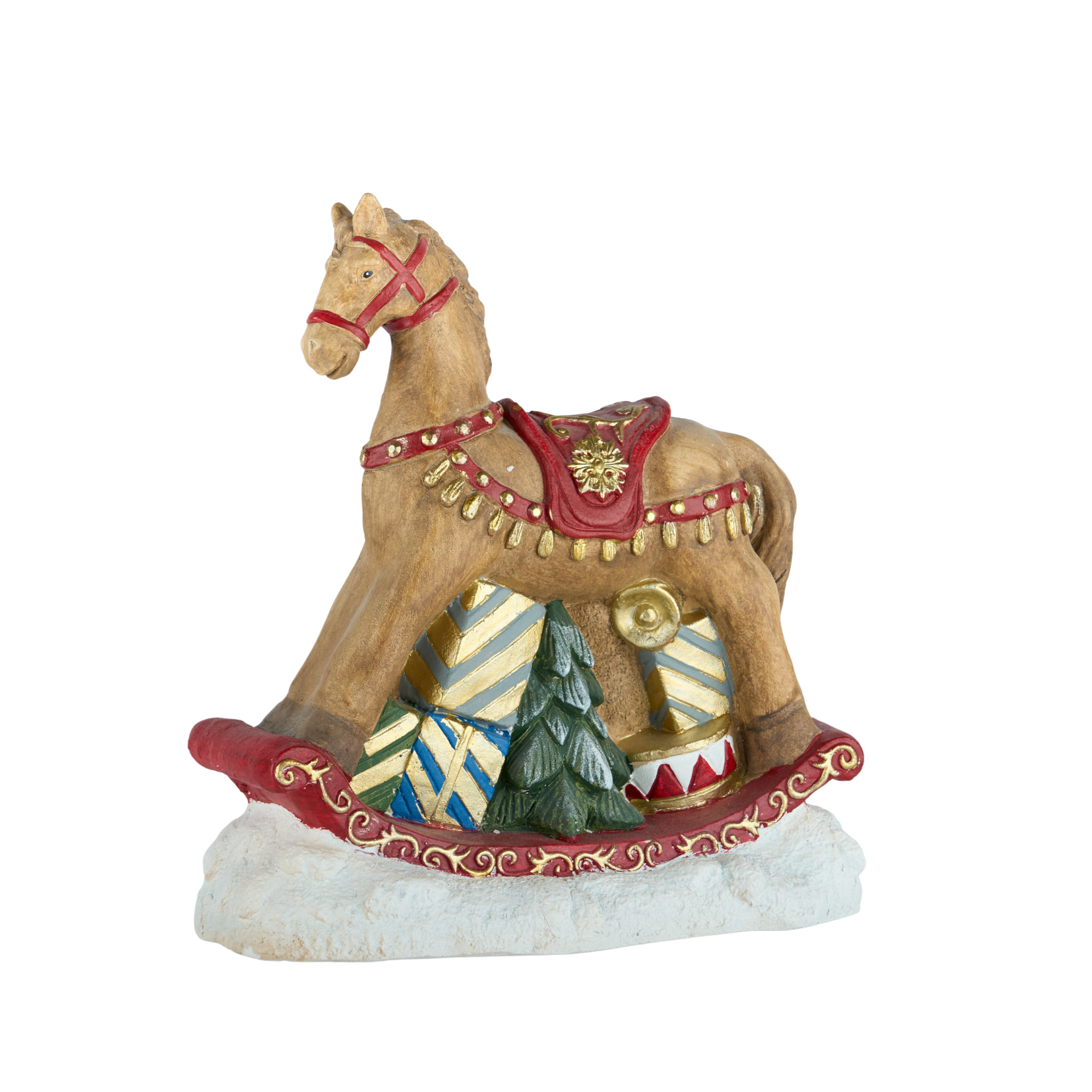 61 ElleGift - Cavallo a dondolo con regali di natale - immagine 1