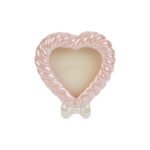 Le Stelle - Candela Cuore Porcellana Rosa 11x10x4,5cm