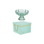 Le Stelle - Fiore Alzatina Vetro Menta 14x14xh. 9,5cm - immagine 3