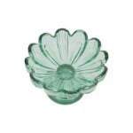 Le Stelle - Fiore Alzatina Vetro Menta 14x14xh. 9,5cm - immagine 2