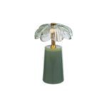 Le Stelle - Lampada Vetro Fiore Menta 11x11xh. 18cm - immagine 2