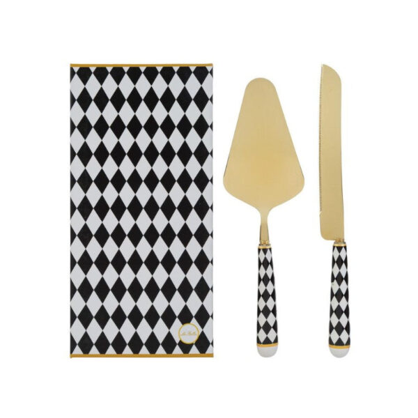 Le Stelle - Set 2 Pz Taglia Torta dec. Scacchi 28cm