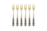 Le Stelle - Set 6 Pz Forchettine dec. Scacchi 15cm - immagine 2