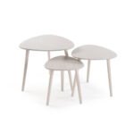 Versa - Set 3 Tavolini Ausiliari Bianchi