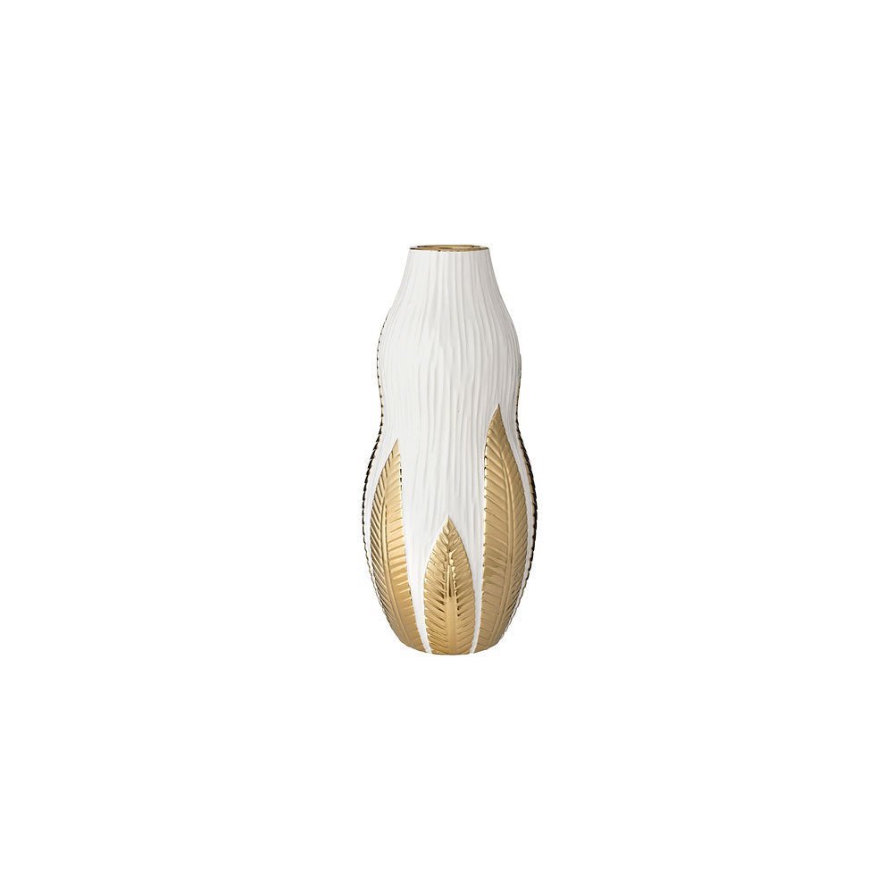 larte-di-nacchi-home-decor-73-1 L'arte di Nacchi - Vaso decorativo bianco e oro con motivo foglia OT - 16 - immagine 1