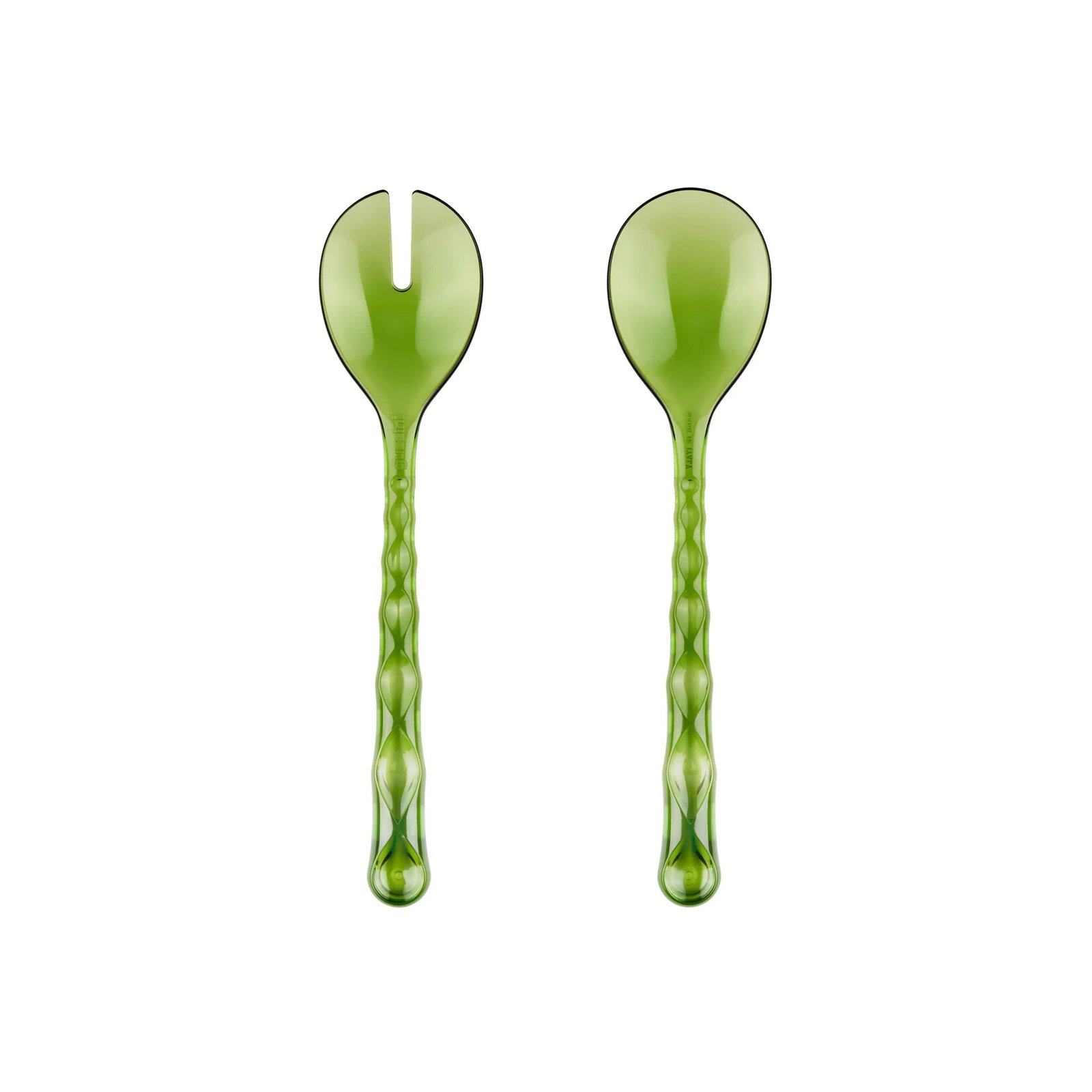 129600AC13.jpg Guzzini - Posate insalata Vanity water lily green - immagine 1