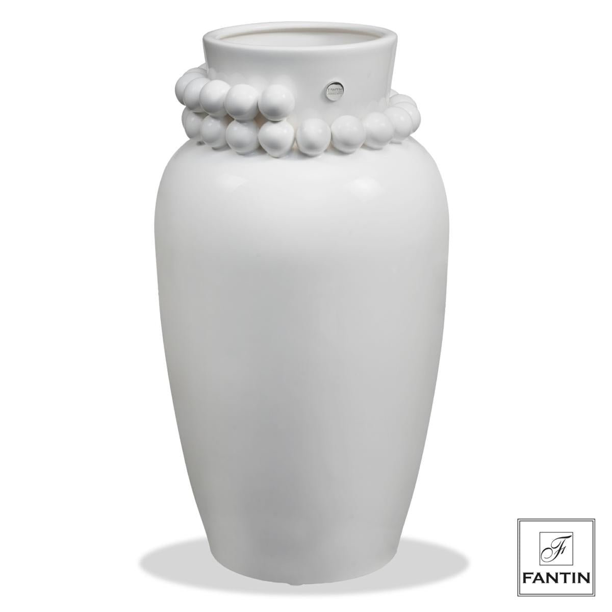 60220B_0_ori.jpg Fantin argenti - Vaso Ceramica Perle Bianco - immagine 1