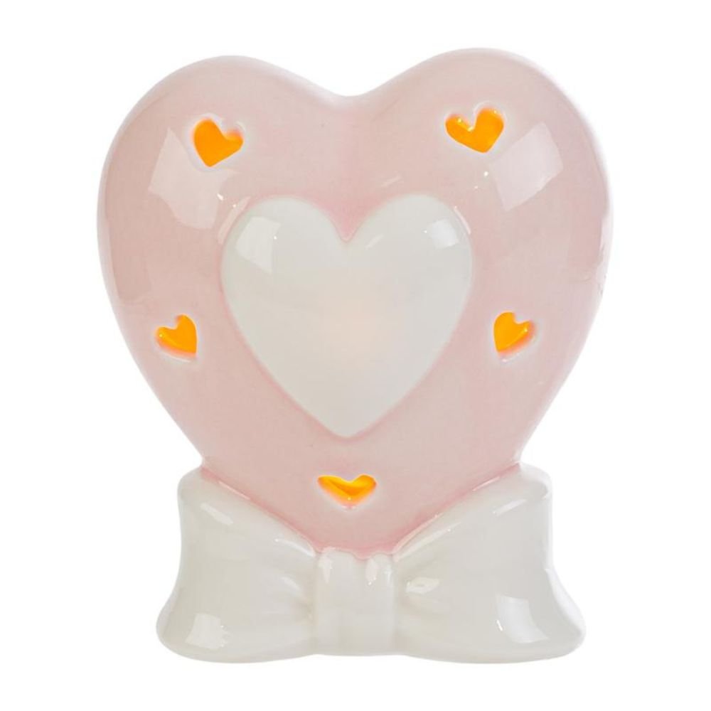 Progettosenzatitolo-2026-03-13T120334.150.jpg Le Stelle - Cuore Porcellana Led Rosa 8x6x10cm - immagine 1