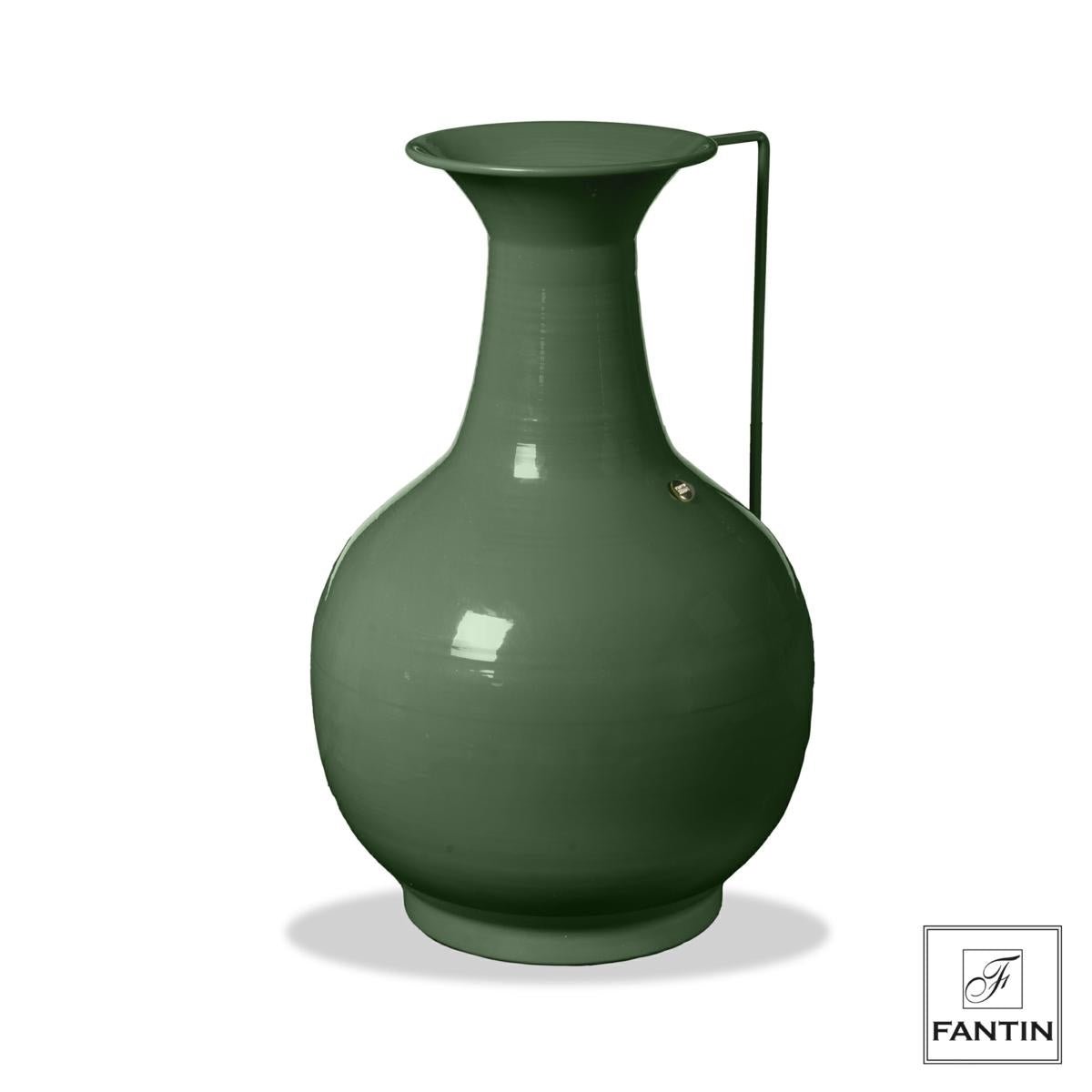 vasopiccoloverde.jpg Fantin Argenti - Vaso metallo goccia verde - immagine 1