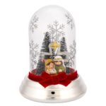 Bagutta – Cupola natalizia con natività e finiture argento H13 cm