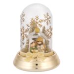 Bagutta – Cupola natalizia con finiture oro H13 cm