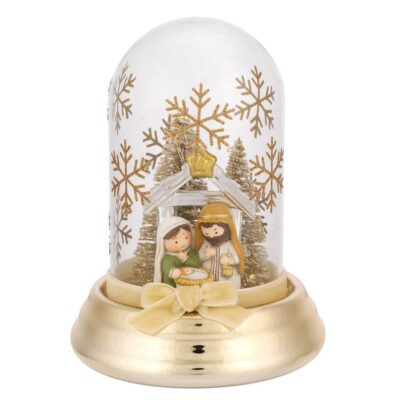 Bagutta – Cupola natalizia con finiture oro H13 cm