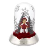 Bagutta – Cupola natalizia con angelo e stella argento H13 cm