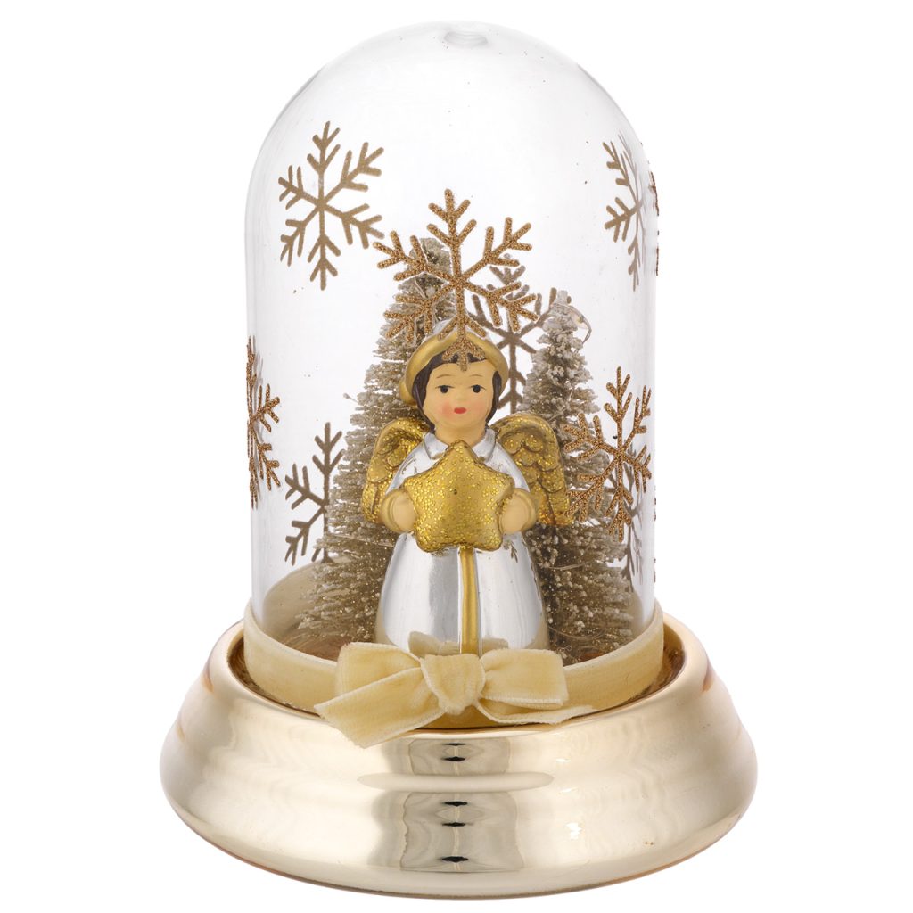 N-8621-08-1024x1024 Bagutta – Cupola natalizia con angelo e stella Oro H13 cm - immagine 1