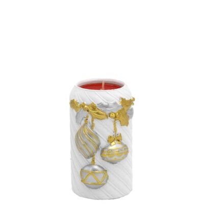 Bagutta – Cilindro natalizio decorativo con tea light H10 cm