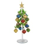 Bagutta - Alberello natalizio verde con sfere decorative H26 cm