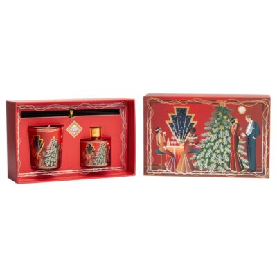 Bagutta – Cofanetto natalizio con diffusore 50 ml, bastoncini e Candela 70 g – fragranza Cannella